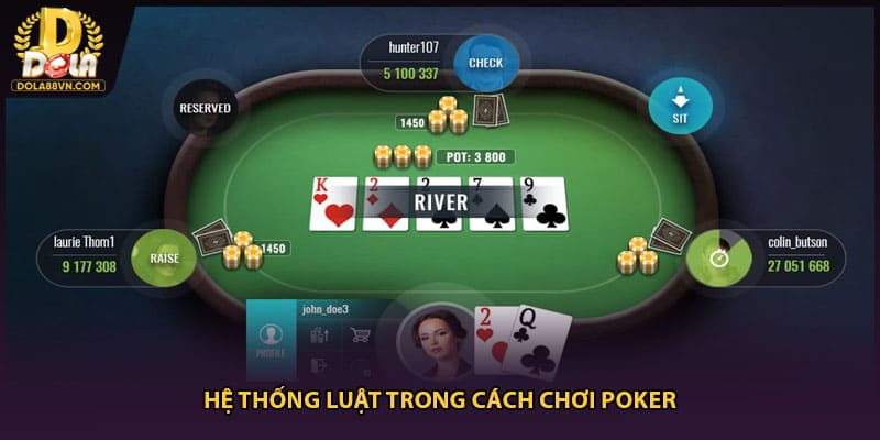 Hệ thống luật trong cách chơi Poker