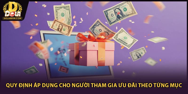 Quy định áp dụng cho người tham gia ưu đãi theo từng mục